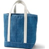 image:imageLands End Open Top Canvas Tote Bag  100 Cotton Canvas Five Pockets Key Strap WaterResistant Base Stands Upright Beach Bag Travel Tote Grocery ToteDenim Blue
