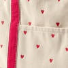 image:imageLands End Open Top Canvas Tote Bag  100 Cotton Canvas Five Pockets Key Strap WaterResistant Base Stands Upright Beach Bag Travel Tote Grocery ToteEmbroidered Hearts