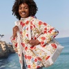 image:imageLands End Open Top Canvas Tote Bag  100 Cotton Canvas Five Pockets Key Strap WaterResistant Base Stands Upright Beach Bag Travel Tote Grocery ToteMulti Poppy FloralNatural
