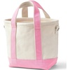 image:imageLands End Open Top Canvas Tote Bag  100 Cotton Canvas Five Pockets Key Strap WaterResistant Base Stands Upright Beach Bag Travel Tote Grocery ToteNaturalFresh Pink