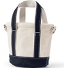 image:imageLands End Open Top Canvas Tote Bag  100 Cotton Canvas Five Pockets Key Strap WaterResistant Base Stands Upright Beach Bag Travel Tote Grocery ToteNaturalRadiant Navy