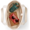 image:imageLands End Open Top Canvas Tote Bag  100 Cotton Canvas Five Pockets Key Strap WaterResistant Base Stands Upright Beach Bag Travel Tote Grocery ToteNatural RaffiaNatural