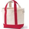 image:imageLands End Open Top Canvas Tote Bag  100 Cotton Canvas Five Pockets Key Strap WaterResistant Base Stands Upright Beach Bag Travel Tote Grocery ToteNaturalHeritage Red