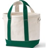 image:imageLands End Open Top Canvas Tote Bag  100 Cotton Canvas Five Pockets Key Strap WaterResistant Base Stands Upright Beach Bag Travel Tote Grocery ToteNaturalBright Spruce