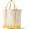 image:imageLands End Open Top Canvas Tote Bag  100 Cotton Canvas Five Pockets Key Strap WaterResistant Base Stands Upright Beach Bag Travel Tote Grocery ToteNaturalGoldenrod
