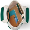 image:imageLands End Open Top Canvas Tote Bag  100 Cotton Canvas Five Pockets Key Strap WaterResistant Base Stands Upright Beach Bag Travel Tote Grocery ToteNaturalBright Spruce