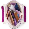 image:imageLands End Open Top Canvas Tote Bag  100 Cotton Canvas Five Pockets Key Strap WaterResistant Base Stands Upright Beach Bag Travel Tote Grocery ToteNaturalPurple Multi