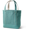 image:imageLands End Open Top Canvas Tote Bag  100 Cotton Canvas Five Pockets Key Strap WaterResistant Base Stands Upright Beach Bag Travel Tote Grocery ToteRich Teal