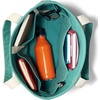 image:imageLands End Open Top Canvas Tote Bag  100 Cotton Canvas Five Pockets Key Strap WaterResistant Base Stands Upright Beach Bag Travel Tote Grocery ToteRich Teal