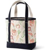 image:imageLands End Open Top Canvas Tote Bag  100 Cotton Canvas Five Pockets Key Strap WaterResistant Base Stands Upright Beach Bag Travel Tote Grocery ToteVegetable MultiNatural