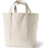 image:imageLands End Open Top Canvas Tote Bag Large Regular Handle Natural  100 Cotton Canvas Five Pockets Key Strap WaterResistant Base Stands Upright Beach Bag Travel Tote Grocery Tote