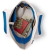 image:imageLands End Open Top Canvas Tote Bag Large Regular Handle NaturalBeacon Blue