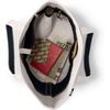 image:imageLands End Open Top Canvas Tote Bag Large Regular Handle NaturalBlack  100 Cotton Canvas Five Pockets Key Strap WaterResistant Base Stands Upright Beach Bag Travel Tote Grocery Tote