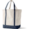 image:imageLands End Open Top Canvas Tote Bag Large Regular Handle NaturalRadiant Navy