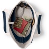 image:imageLands End Open Top Canvas Tote Bag Large Regular Handle NaturalRadiant Navy