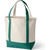 image:imageLands End Open Top Canvas Tote Bag Medium Regular Handle NaturalBright Spruce