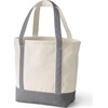 image:imageLands End Open Top Canvas Tote Bag Medium Regular Handle NaturalSilver Graphite