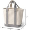 image:imageLands End Open Top Canvas Tote Bag Medium Regular Handle NaturalSilver Graphite