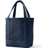 image:imageLands End Open Top Canvas Tote Bag Medium Regular Handle Radiant Navy  100 Cotton Canvas Five Pockets Key Strap WaterResistant Base Stands Upright Beach Bag Travel Tote Grocery Tote