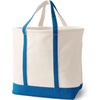 image:imageLands End Open Top Canvas Tote Bag XLarge Regular Handle NaturalBeacon Blue