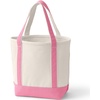 image:imageLands End PreMonogrammed Letter Canvas Tote BagA  NaturalFresh Pink