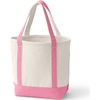 image:imageLands End PreMonogrammed Letter Canvas Tote BagL  NaturalFresh Pink
