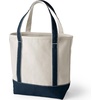 image:imageLands End PreMonogrammed Letter Canvas Tote BagM  NaturalNavy