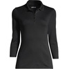 image:imageLands End Womens 34 Sleeve AmericanGrown Supima Cotton Polo ShirtBlack