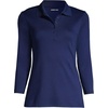 image:imageLands End Womens 34 Sleeve AmericanGrown Supima Cotton Polo ShirtDeep Sea Navy