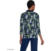 image:imageLands End Womens 34 Sleeve AmericanGrown Supima Cotton Polo ShirtDeep SeaBlue Blooms