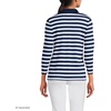 image:imageLands End Womens 34 Sleeve AmericanGrown Supima Cotton Polo ShirtDeep SeaBlue Multi Stripe