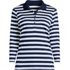 image:imageLands End Womens 34 Sleeve AmericanGrown Supima Cotton Polo ShirtDeep SeaBlue Multi Stripe