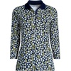 image:imageLands End Womens 34 Sleeve AmericanGrown Supima Cotton Polo ShirtNavy Mini Bloom Floral