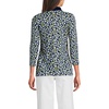 image:imageLands End Womens 34 Sleeve AmericanGrown Supima Cotton Polo ShirtNavy Mini Bloom Floral