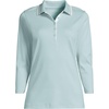 image:imageLands End Womens 34 Sleeve AmericanGrown Supima Cotton Polo ShirtPale SkyWhite