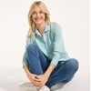 image:imageLands End Womens 34 Sleeve AmericanGrown Supima Cotton Polo ShirtPale SkyWhite