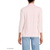 image:imageLands End Womens 34 Sleeve AmericanGrown Supima Cotton Polo ShirtSea Salt Pink Even Stripe