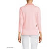 image:imageLands End Womens 34 Sleeve AmericanGrown Supima Cotton Polo ShirtSunset Coral Pink Micro Stripe