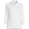 image:imageLands End Womens 34 Sleeve AmericanGrown Supima Cotton Polo ShirtWhite