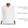 image:imageLands End Womens 34 Sleeve AmericanGrown Supima Cotton Polo ShirtWhite