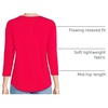 image:imageLands End Womens 34 Sleeve Lightweight Jersey UNeck TunicBerry Rouge