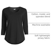 image:imageLands End Womens 34 Sleeve Lightweight Jersey UNeck TunicBlack