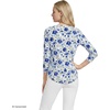 image:imageLands End Womens 34 Sleeve Lightweight Jersey UNeck TunicClear Blue Painted Blooms