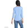 image:imageLands End Womens 34 Sleeve Lightweight Jersey UNeck TunicClear Blue Sky Thin Stripe