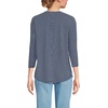 image:imageLands End Womens 34 Sleeve Lightweight Jersey UNeck TunicDeep Sea Navy Tiny Stripe