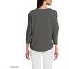 image:imageLands End Womens 34 Sleeve Lightweight Jersey UNeck TunicForest Moss Thin Stripe