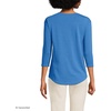 image:imageLands End Womens 34 Sleeve Lightweight Jersey UNeck TunicMuted Cobalt Blue