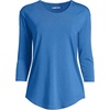 image:imageLands End Womens 34 Sleeve Lightweight Jersey UNeck TunicMuted Cobalt Blue