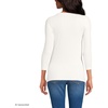 image:imageLands End Womens 34 Sleeve Variegated Micro Rib HenleyIvory