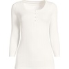 image:imageLands End Womens 34 Sleeve Variegated Micro Rib HenleyIvory